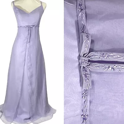 Mori Lee Gardner Chiffon Dress Prom Bridesmaid Formal Elegant Party Fairy • $45