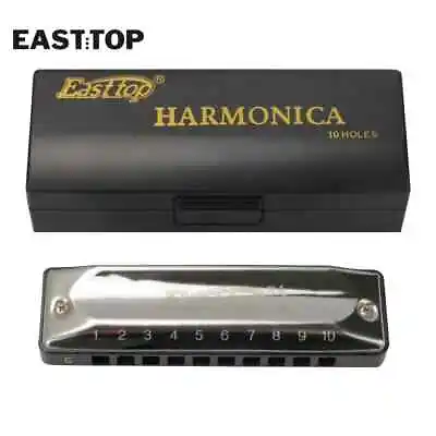 EASTTOP T002 Diatonic Harmonica 10Hole 20Tone Blues Harmonica Key C Mouth Organ • $15.89