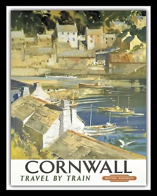 Cornwall Travel By Train Village Harbour British Railways Metal Plaque Sign 1519 • £6.99