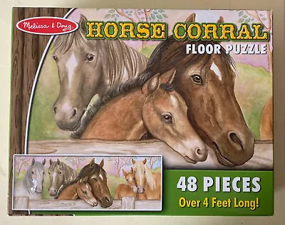 HORSE CORRAL Melissa & Doug Kid’s Floor Puzzle 48 Jumbo Pieces Easy-Clean • $11.92