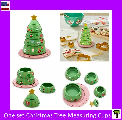 🌴 Disney Parks Christmas Tree Measuring Cups Mickey & Minnie Mouse Icons NEW • $29.95