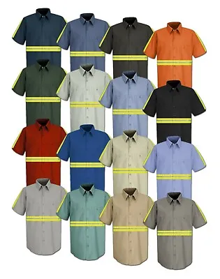 Red Kap Enhanced Visibility Hi Vis Reflective Safety Work Towing Uniform Shirts  • $30.98