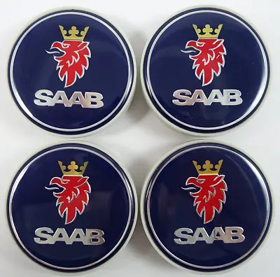 4pcs 63mm Saab Blue Wheel Center Caps Hubcaps Rim Caps Emblems Badges  • $30.99