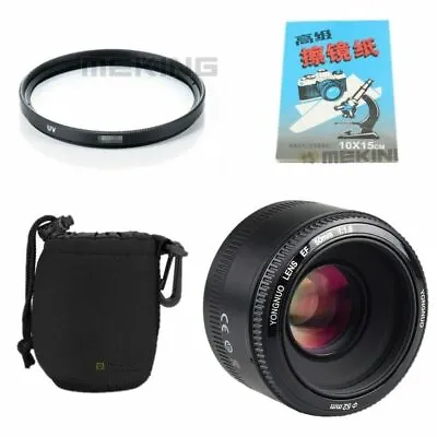 Yongnuo YN50MM F1.8 AF/MF Prime Auto Manual Focus Fixed Lens For Canon EF Camera • $158.39