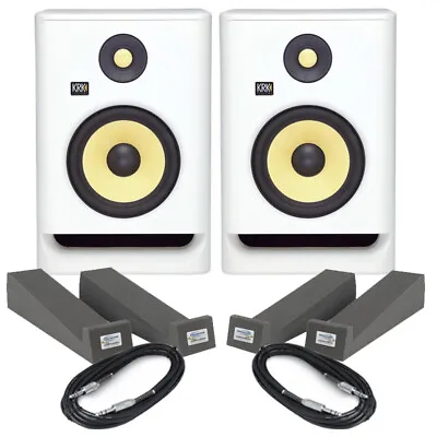 £373.50 • Buy KRK Rokit RP7 G4 White Noise (Pair) With Isolation Pads & Cables