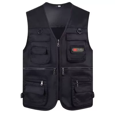 Mens Utility Vest With Multiple Pockets Travel Photography Fishing Camping Hike • $17.28