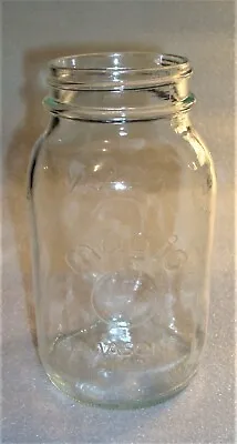 Vintage Magic (Button) Mason Jar Quart With Measurements - Perfect! • $12