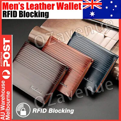 $10.95 • Buy New Leather Credit Card Holder Cash Wallet Clip Coin Purse RFID Blocking Wallet