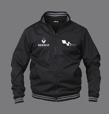New Mens Renault Sport Racing Bomber Jacket With High Quality Embroidered Logos • $60.88