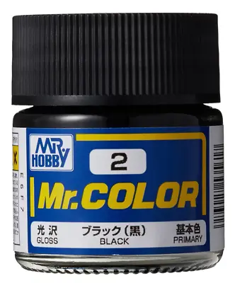 Mr. Hobby Mr. Color Lacquer C002 Gloss Black C2 10ml • $2.69