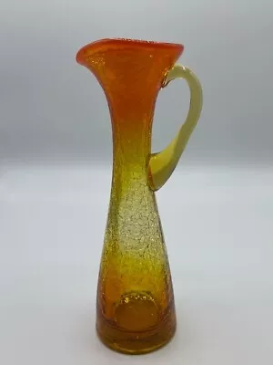 Vintage Kanawha Glass Amberina Crackle Glass Pitcher 8  • $19