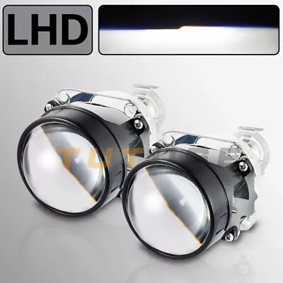 LHD Beam Headlight 2.5'' Bi Xenon Projector Lens H1 H4 H7 Retrofit Universal • $24.99