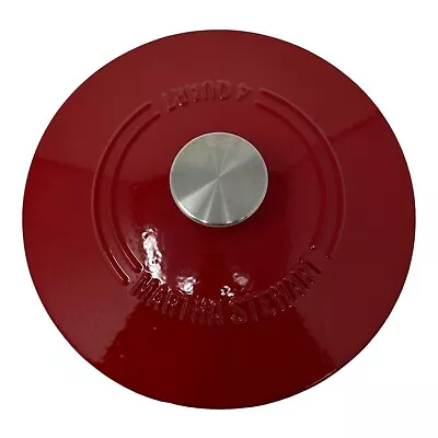 Martha Stewart Enameled Cast Iron Dutch Oven 4 Qt Red Lid ONLY Replacement • $29.99