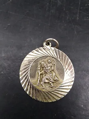 Vintage Georg Jensen Silver St Christopher Medal Pendant • $41.08