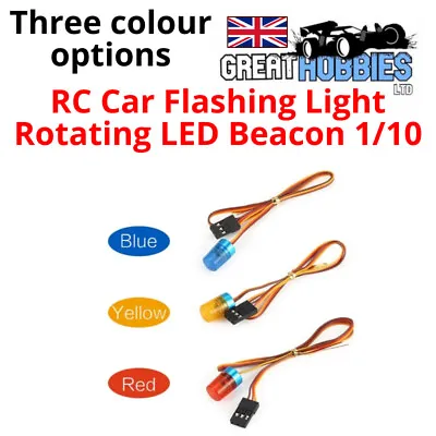 RC Car Flashing Light Rotating LED Beacon Truck Crawler Lights Model 1/10 Hobby • £6.99