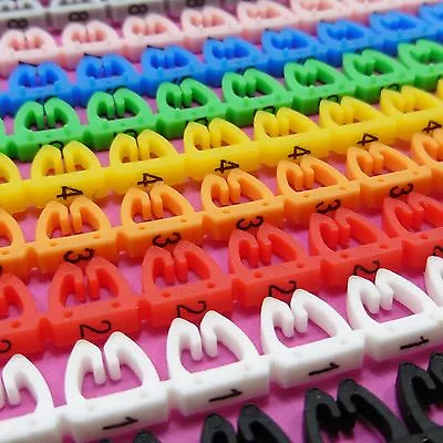 £3.03 • Buy C-Type Colorful Cable Markers Label 4-6mm For UTP FTP LAN Number Tag 0-9 Cat5