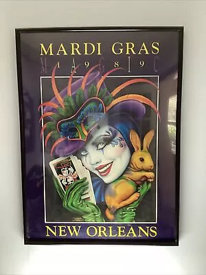 Vintage Andrea Mistretta Commemorative Mardi Gras Framed Posters • $595