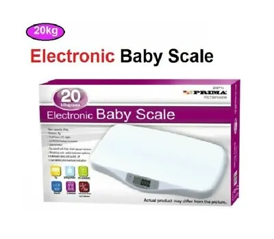 20kg Electronic Baby Weighing Scale Infant Pet Bathroom Toddler Digital Home New • £29.95