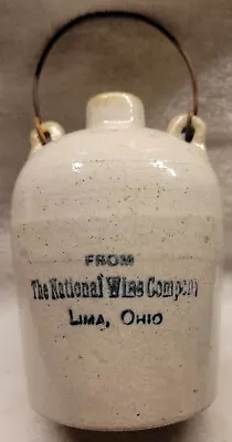 The National Wine Company Lima Ohio Mini Wire Handled Stoneware Jug • $149.99