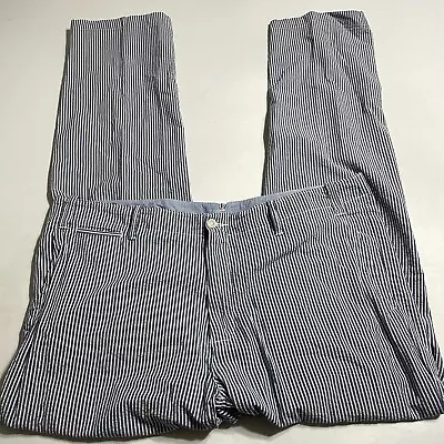 Polo Ralph Lauren Tailors Seersucker Blue White Stripe Dress Pants 40T X 34 • $22.55