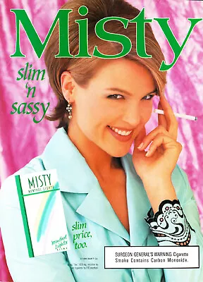 Misty Cigarette Ad #23 Rare 1995 Vintage Out Of Print Check Pic For Flaws • $9.99