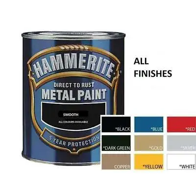 £16.90 • Buy Hammerite - Hammered / Smooth / Stain - Paint - All Colours   750ml