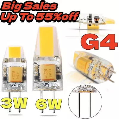 £3.14 • Buy 12V G4 LED COB 3W 6W Light Bulb Dimmable Capsule Lamp Replace Halogen Bulbs