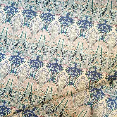 Blue Ianthe Lawn Cotton Fabric Per 50cm Dressmaking Quilting • £1.50