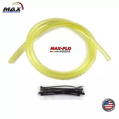 4' Ft X 1/4  ID CLR YELLOW FUEL HOSE GAS LINE MOTORCYCLE MOPED DIRTBIKE ATV SXS • $10.95