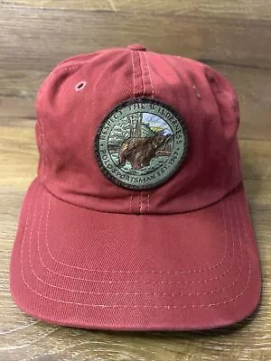 Vintage Ralph Lauren Polo Sportsman Respect The Wilderness Bear Hat Burgundy USA • $324.75