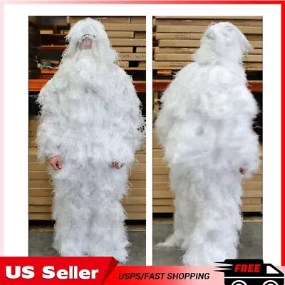 Snow Ghillie Suit Snow Camo For Men White Camo Suit Snow Camouflage Outfit NEW • $36.99