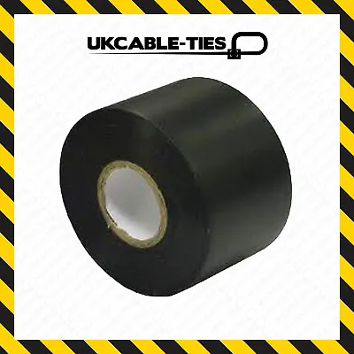 2x High Quality PVC Tape 50mm Wide X 33 Meter Black Electrical Insulation Tape • £10.49