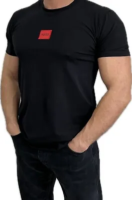 Hugo Boss Men's Short Sleeve Red Logo Top T-shirt Sizes S-2XL • £35.99