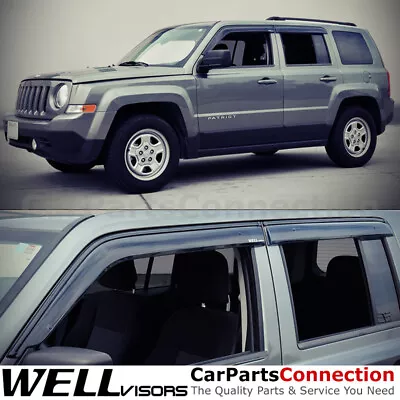 $68.99 • Buy WellVisors Window Visors 07-17 For Jeep Patriot Side Deflectors