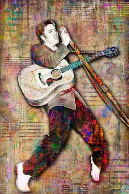 Elvis Presley Poster Elvis Dancing Tribute Fine Art FREE SHIPPING • $59.99