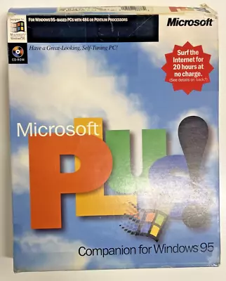 Microsoft Plus Companion For Windows 95 Big Box Vintage 1995 • $24.99