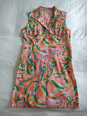 Vintage 60's 70's Psychedelic Print Shift Dress *Price Now Reduced* • £35