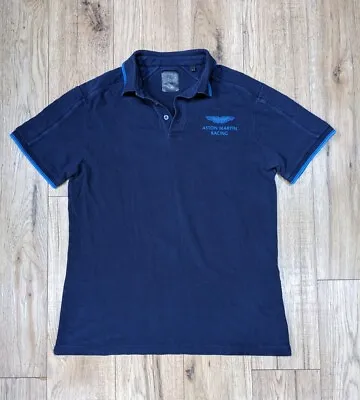 £20 • Buy Hackett Aston Martin Racing Blue Men's Medium Polo Shirt, Short Sleeve 
