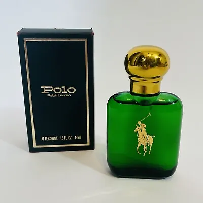 Vintage Polo After Shave Green Bottle 1.5 Fl Oz Original Formula Warner Lauren • $149.98
