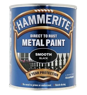 Hammerite - Smooth Direct To Rust Metal Paint - All Colours - All Sizes • £81.57