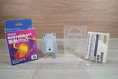 Nintendo 64 Rumble Pak Pack Complete In Box CIB NUS-013 N64 OEM • $33
