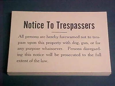 Lot Of 79 POSTED No Hunting Or GUNS & NO TRESPASSING Violators Prosecuted SIGNS • $15