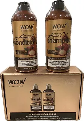 WOW Skin Science Moroccan Argan Oil Shampoo & Conditioner Duo 16.9 Oz NIB • $19.88