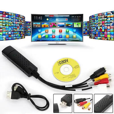 USB 2.0 Audio TV Video VHS To DVD VCR PC HDD Converter Adapter Capture Card USA • $8.97