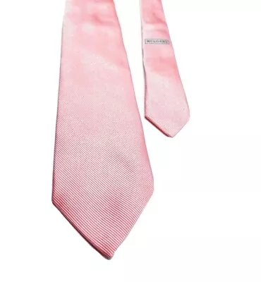 BVLGARI 7-fold Solid Pink 100% Silk Made In Italy Neck Tie Krawatte • $79