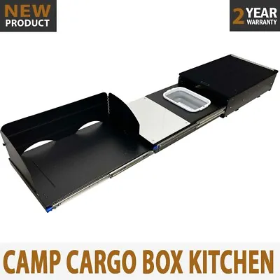 Aluminium 4WD Camp Kitchen Slide Out With Fridge Sink Prep Bench+ BBQ Area • $900