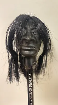 Vintage 1960's Shrunken Head With Hair  On A Long Pencil Halloween Made In Japan • $17.98