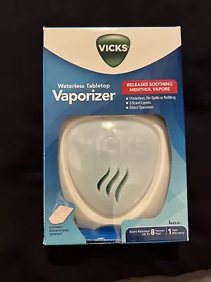 Vicks Waterless Tabletop Menthol Vaporizer + 5 Replacement Scent Pads Nightlight • $12