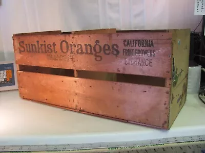 GENUINE Sunkist Oranges -Wood / Wooden Divided Crate - 12  X 12  X 26  • $59.99