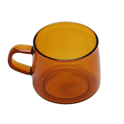 AU (Amber)350ml Glass Coffee Cup Crystal Coffee Mug With Handle High Temperature • £16.64